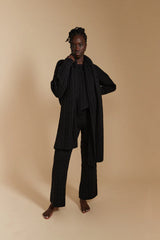 Cable Knit Pant - Nero