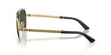 Medusa Bridge Aviator Sunglasses – Black and Gold with Grey Lenses