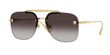 Medusa Rimless Aviator Sunglasses – Gold with Brown Gradient Lenses