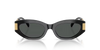 Black Square Cateye Sunglass with Gold Greca