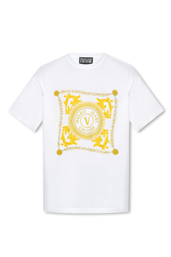 Baroque Square Logo T-Shirt in White
