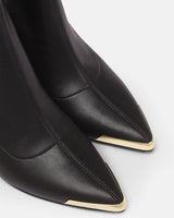 Scarlett Boots in Black with Gold Toe