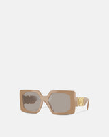 Beige Biggie Medusa Maxi Sunglasses
