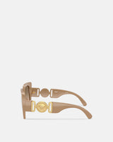 Beige Biggie Medusa Maxi Sunglasses