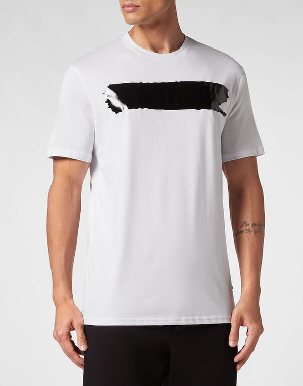 T-shirt Round Neck SS Black Brush
