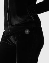 Black Velvet Jogging Tracksuit 3D Skull