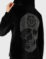 Black Velvet Jogging Tracksuit 3D Skull