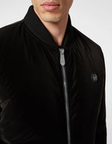 Black Nylon Bomber Jacket