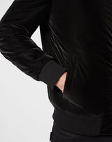 Black Nylon Bomber Jacket