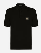 DG Black Plaque Wool Polo