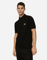 DG Black Plaque Wool Polo