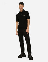 DG Black Plaque Wool Polo