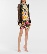 DG Floral Dress with Lace Sleeves