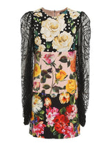 DG Floral Dress with Lace Sleeves