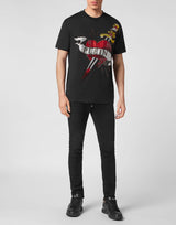 Black T-Shirt with Rhinestones