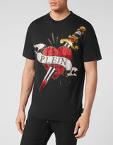 Black T-Shirt with Rhinestones