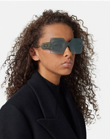 Damier Plaque Squared Shield Sunglasses