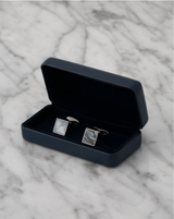 Eton Mother-of-Pearl Cufflinks in Gunmetal Grey