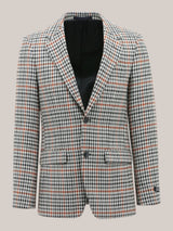Allebasi Chequered Black, Brown and Beige Sports Jacket