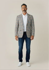 Allebasi Chequered Black, Brown and Beige Sports Jacket
