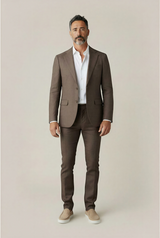 Allebasi Brown French Linen Jacket