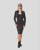 Barocco Textured Shimmer Midi Dress