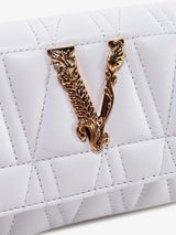 Virtus White Quilted Crossbody Bag