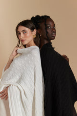 Cable Knit Scarf - Nero