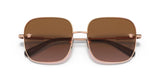 Rose Gold Sunglass with Brown Gradient