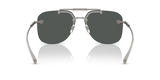 Medusa Rimless Aviator Sunglasses – Gunmetal with Dark Grey Lenses