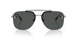 Medusa Rimless Aviator Sunglasses – Gunmetal with Dark Grey Lenses