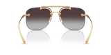 Medusa Rimless Aviator Sunglasses – Gold with Brown Gradient Lenses
