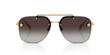 Medusa Rimless Aviator Sunglasses – Gold with Brown Gradient Lenses