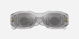 Clear Grey with Gold Medusa Biggie Sunglasses