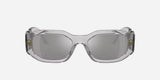 Clear Grey with Gold Medusa Biggie Sunglasses
