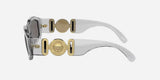 Clear Grey with Gold Medusa Biggie Sunglasses