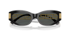 Black Square Cateye Sunglass with Gold Greca