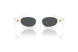 White Rounded Biggie Sunglasses