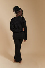 Cable Knit Pant - Nero