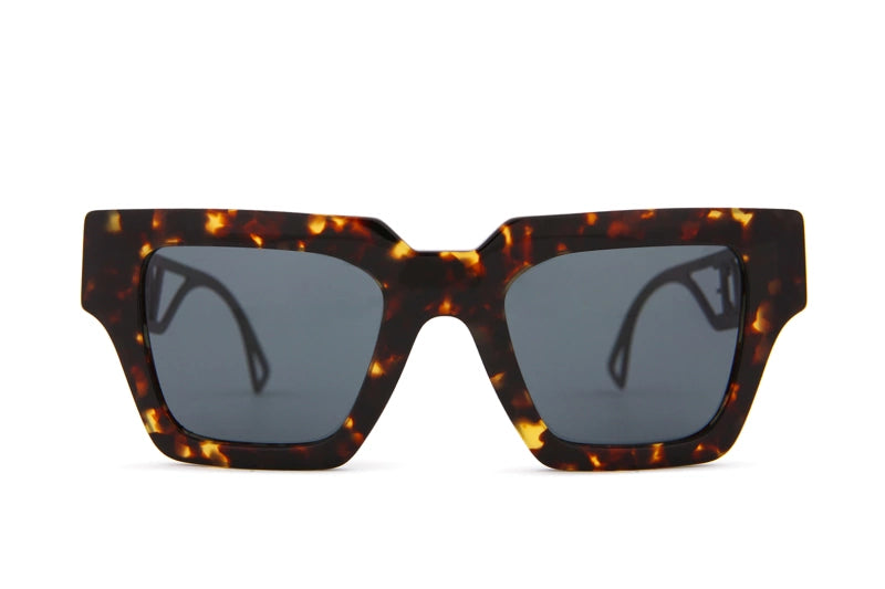 Tortoise Shell Versace Logo Sunglasses