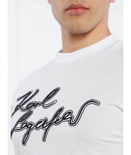 KL White T-Shirt with Embroidery
