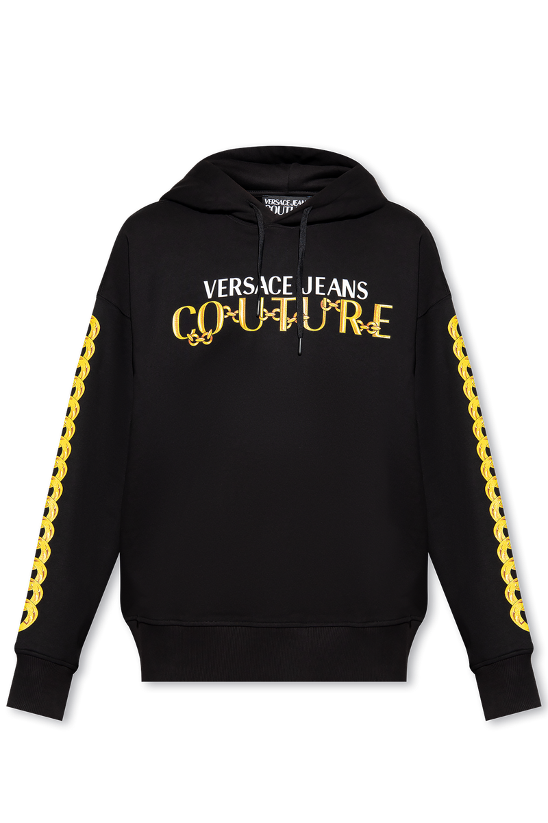 Chain Couture Hoodie in Black