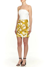 Baroque Bustier Mini Dress