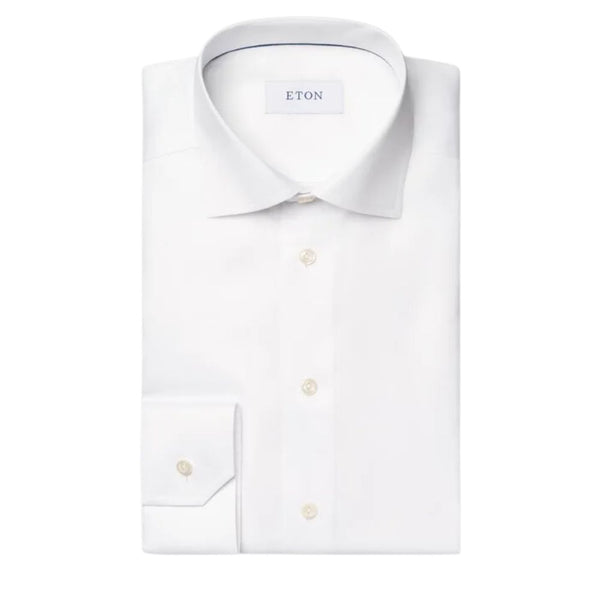 Signature Twill Contemporary Fit White Shirt