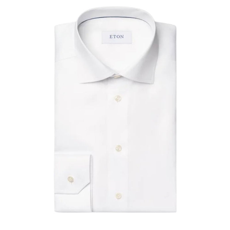 Signature Twill Contemporary Fit White Shirt