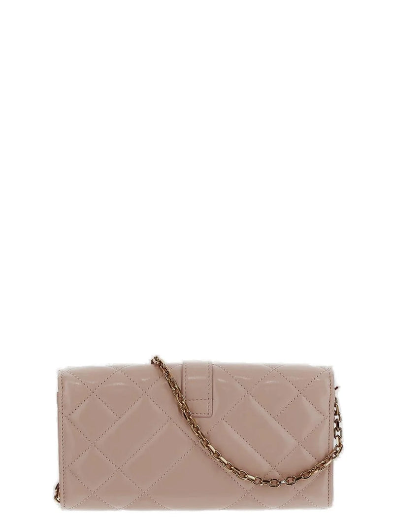Pink Greca Goddess Leather Bag