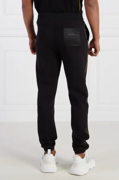 Black Trackpants with Yellow Trim