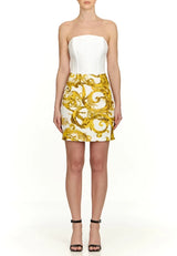 Baroque Bustier Mini Dress