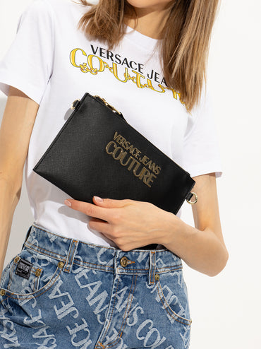 VJC Gold Logo Zip Handbag