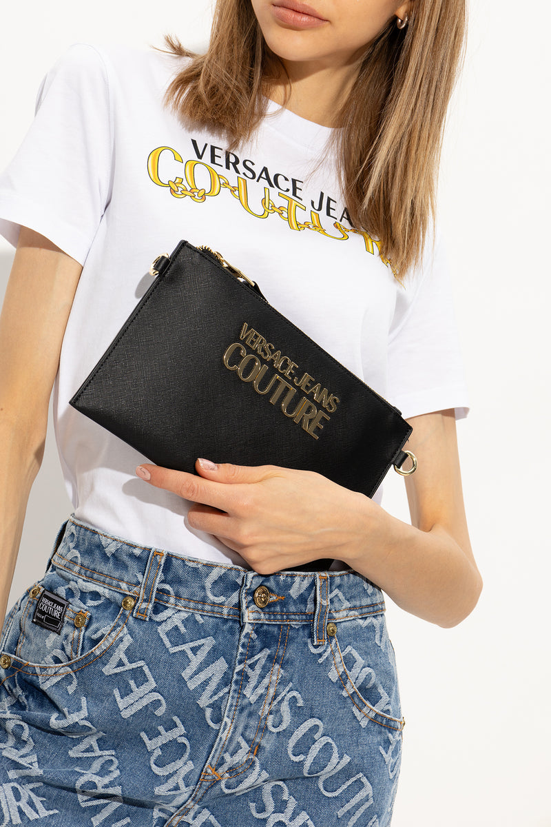 VJC Gold Logo Zip Handbag